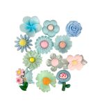  Set jibbitz charms sticker 3D nhựa cứng nhiều chủ đề dễ thương trang trí dép sục 