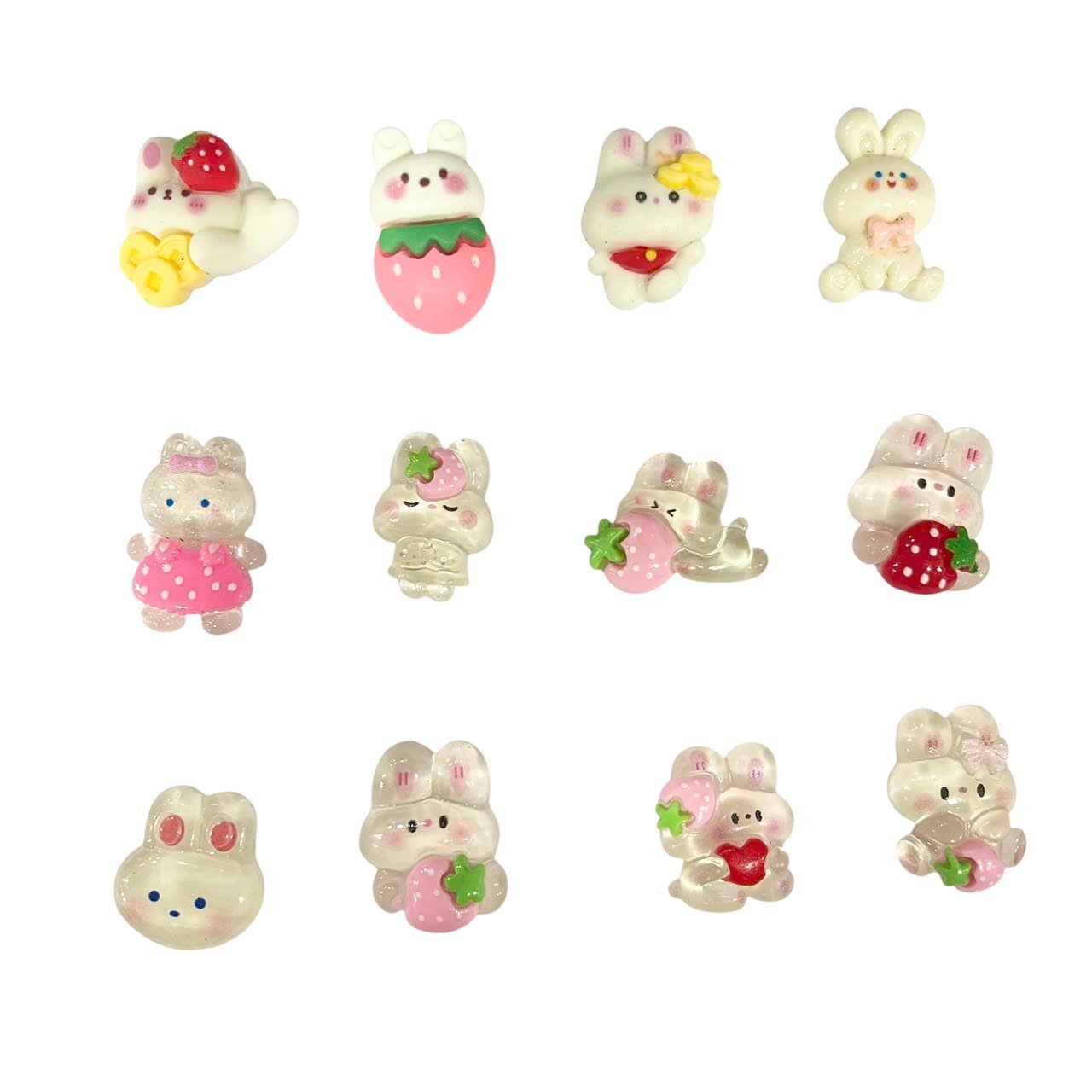  Set jibbitz charms sticker 3D nhựa cứng nhiều chủ đề dễ thương trang trí dép sục 