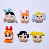 Jibbitz charm sticker powerpuff girls, baby cry gắn trang trí dép cross 