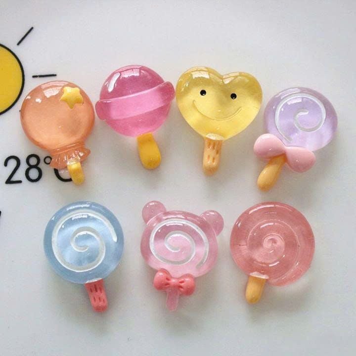  Jibbitz 3D nhỏ trong suốt nhiều màu dễ thương 