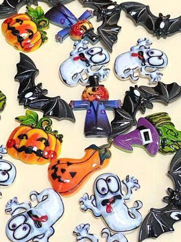  Jibbitz charms halloween 3D cứng gắn dép 