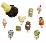  Set jibbitz charms sticker 3D đá que kem gắn trang trí dép sục 
