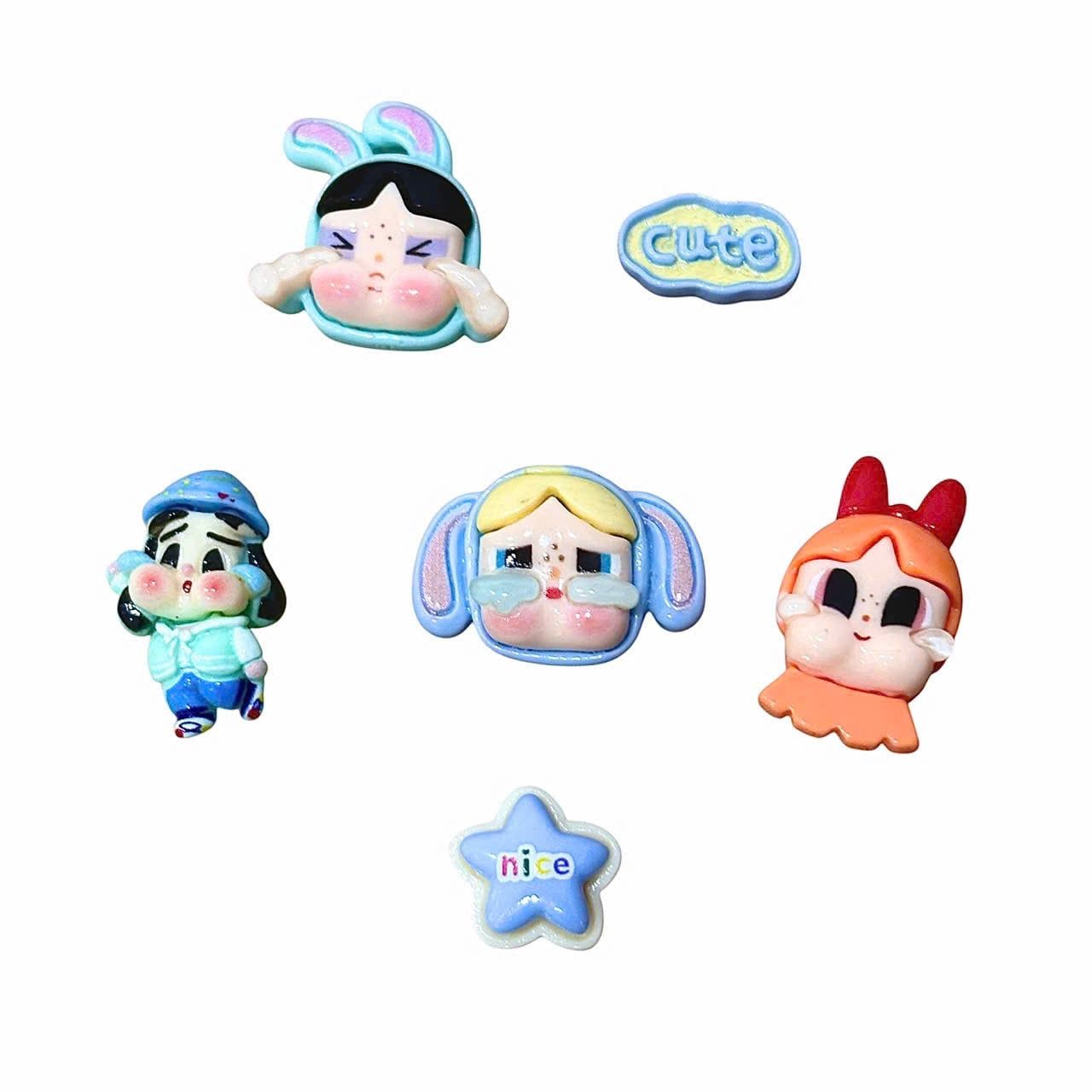  Jibbitz charm sticker powerpuff girls, baby cry gắn trang trí dép cross 