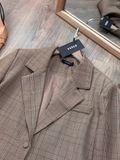  Áo blazer vest nâu ngang eo nữ 