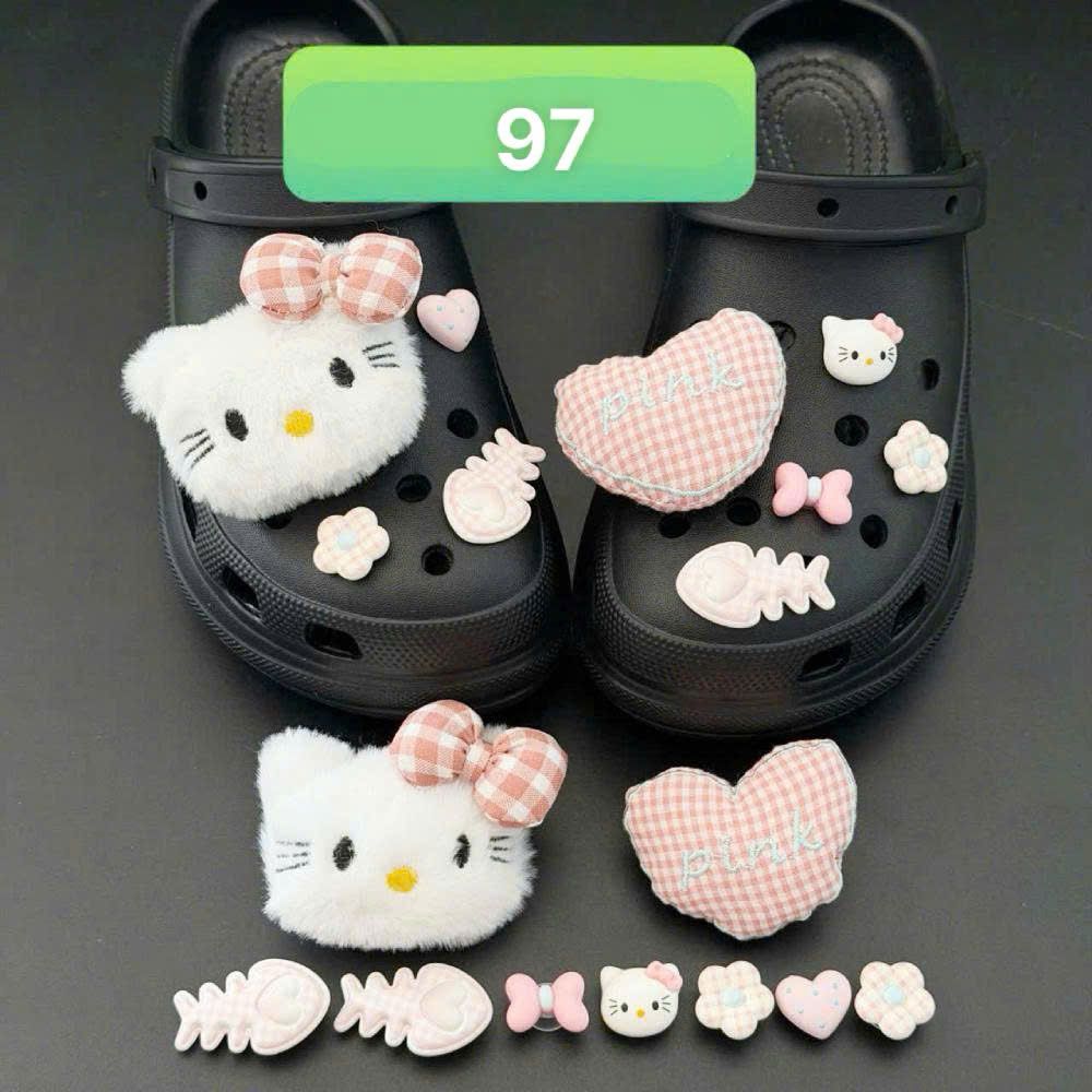  Set jibbitz charms sticker cute nhí nhảnh đa dạng gắn dép sục 