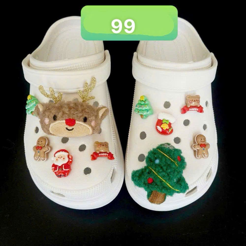  Set jibbitz charms sticker cute nhí nhảnh đa dạng gắn dép sục 