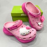  Dép sục Dinas Classic Nữ Hồng Bae Cao 7 phân Hello Kitty 