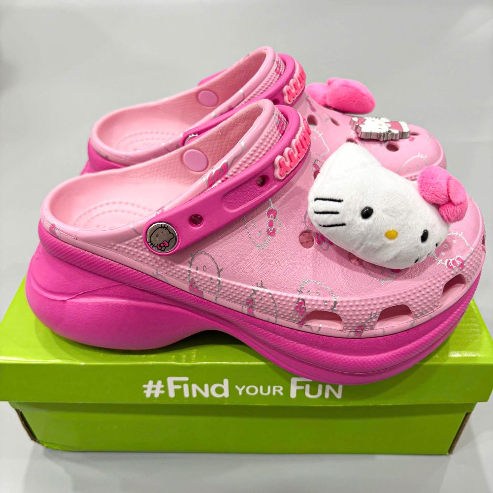  Dép sục Dinas Classic Nữ Hồng Bae Cao 7 phân Hello Kitty 