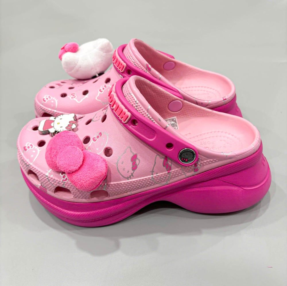  Dép sục Dinas Classic Nữ Hồng Bae Cao 7 phân Hello Kitty 