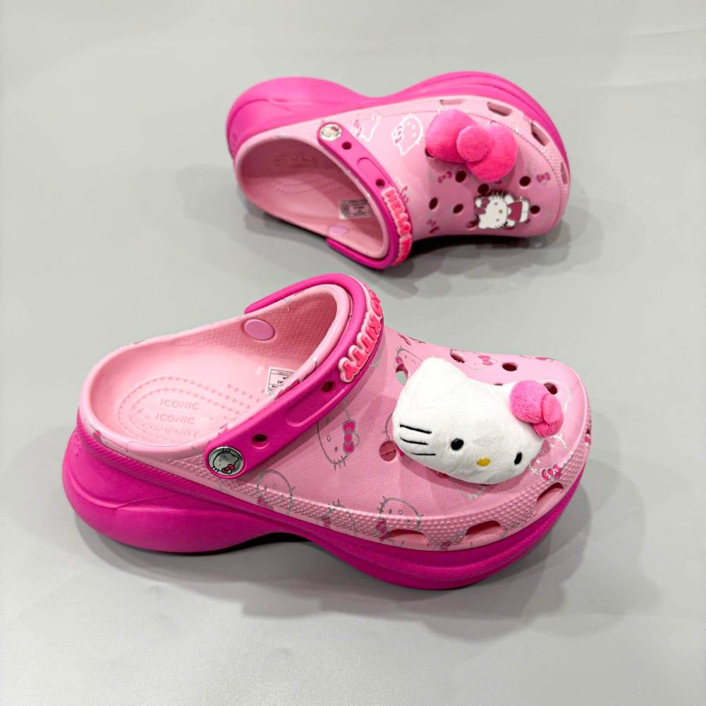  Dép sục Dinas Classic Nữ Hồng Bae Cao 7 phân Hello Kitty 