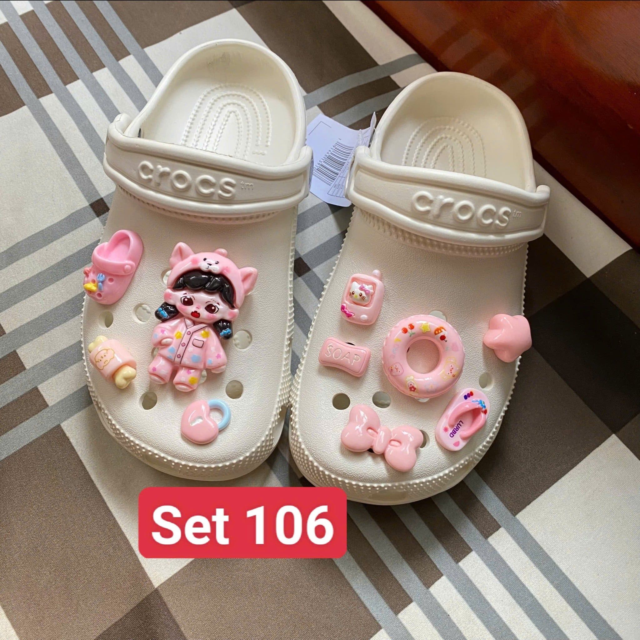  Set jibbitz charms sticker cute nhí nhảnh đa dạng gắn dép sục 