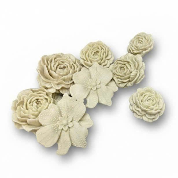  Set charm jibbitz hoa trà gắn dép Dinas 