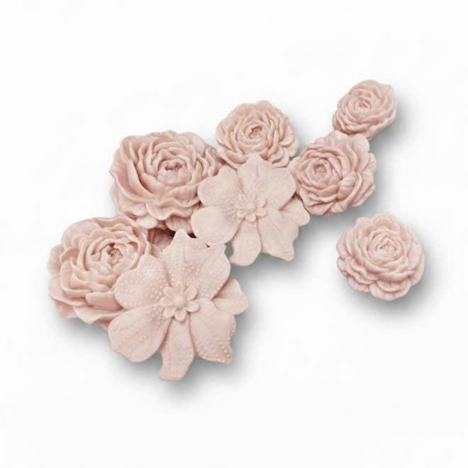  Set charm jibbitz hoa trà gắn dép Dinas 