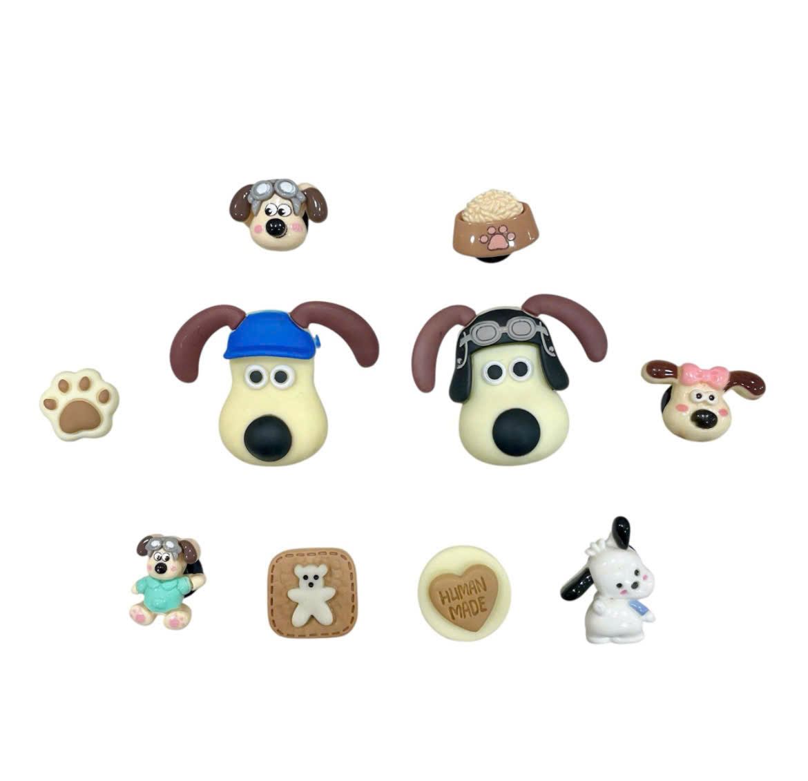  Jibbitz charms 3D chó Gromit gắn dép sục 