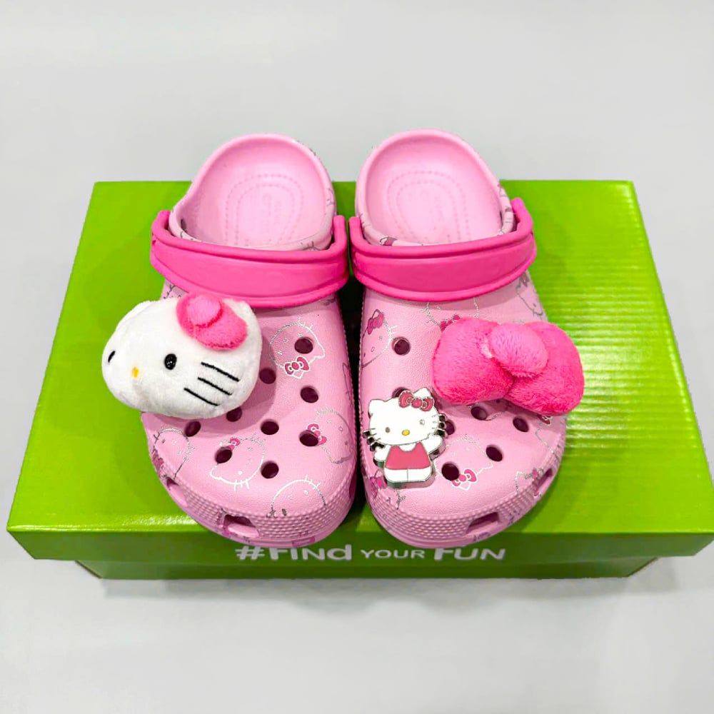  Dép sục Dinas Classic Hello Kitty trẻ em màu hồng 