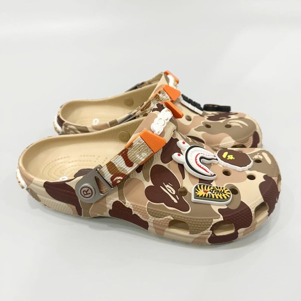  Dép sục Dinas Classic Bape Ape Camo quai sắt nam nữ 