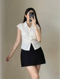  Áo sơ mi vải linen cao cấp nữ 