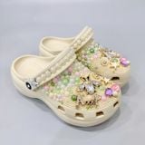  Dép sục Dinas platform đính đá thời trang hot trend nam nữ xuất khẩu 