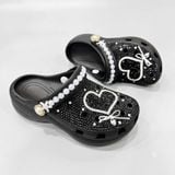  Dép sục Dinas Classic Platform Đính Đá Thời Trang Hot Trend Nam Nữ Xuất Khẩu 