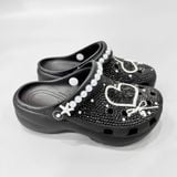  Dép sục Dinas platform đính đá thời trang hot trend nam nữ xuất khẩu 