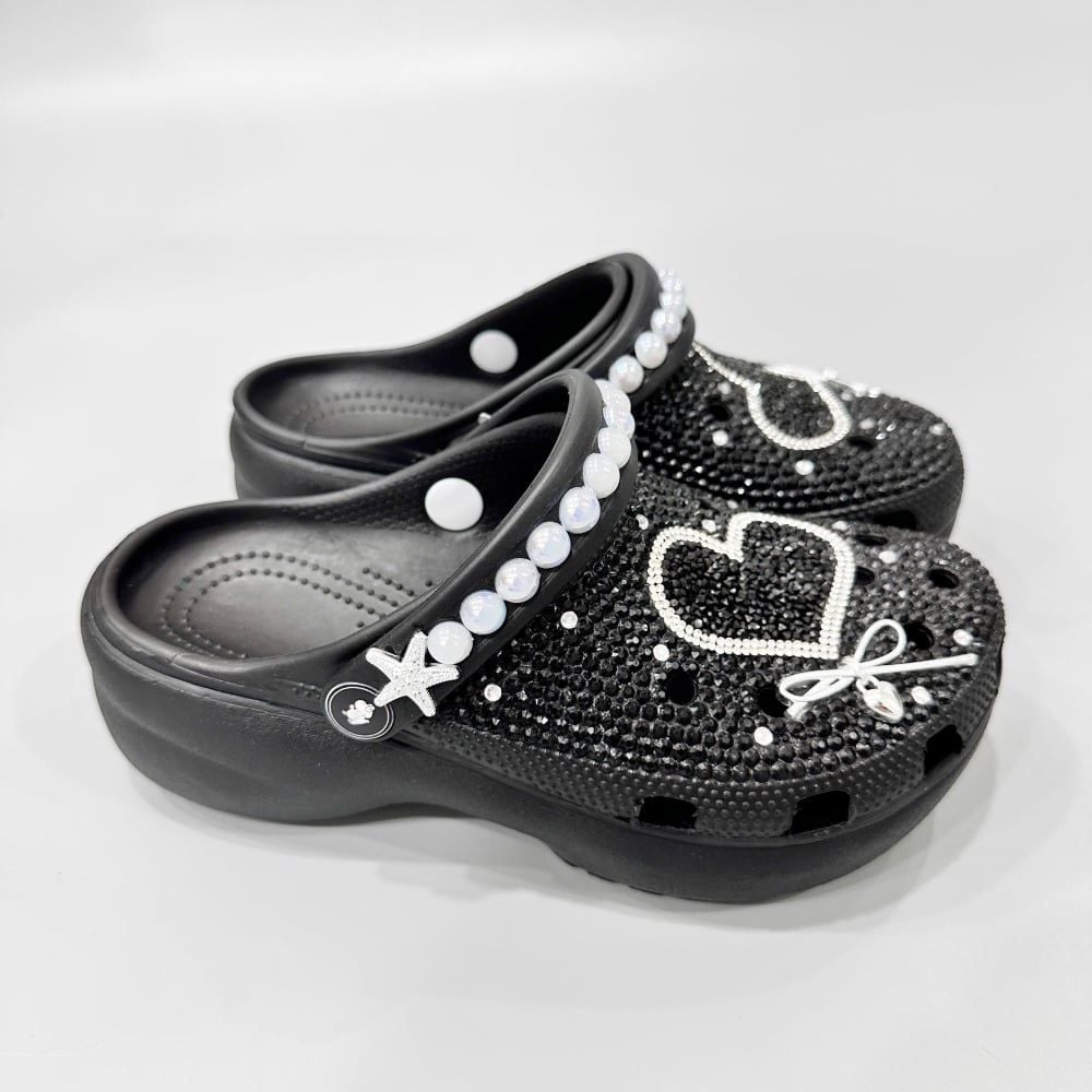  Dép sục Dinas platform đính đá thời trang hot trend nam nữ xuất khẩu 