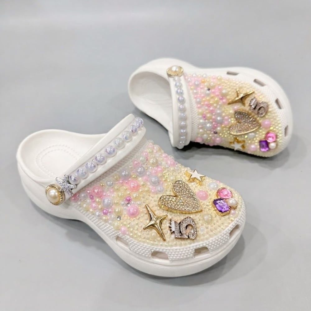  Dép sục Dinas Classic Platform Đính Đá Thời Trang Hot Trend Nam Nữ Xuất Khẩu 