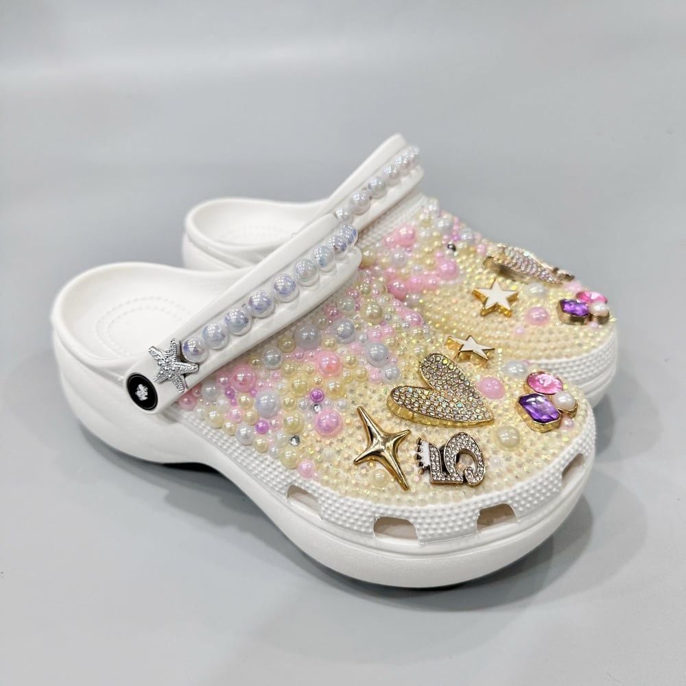  Dép sục Dinas platform đính đá thời trang hot trend nam nữ xuất khẩu 