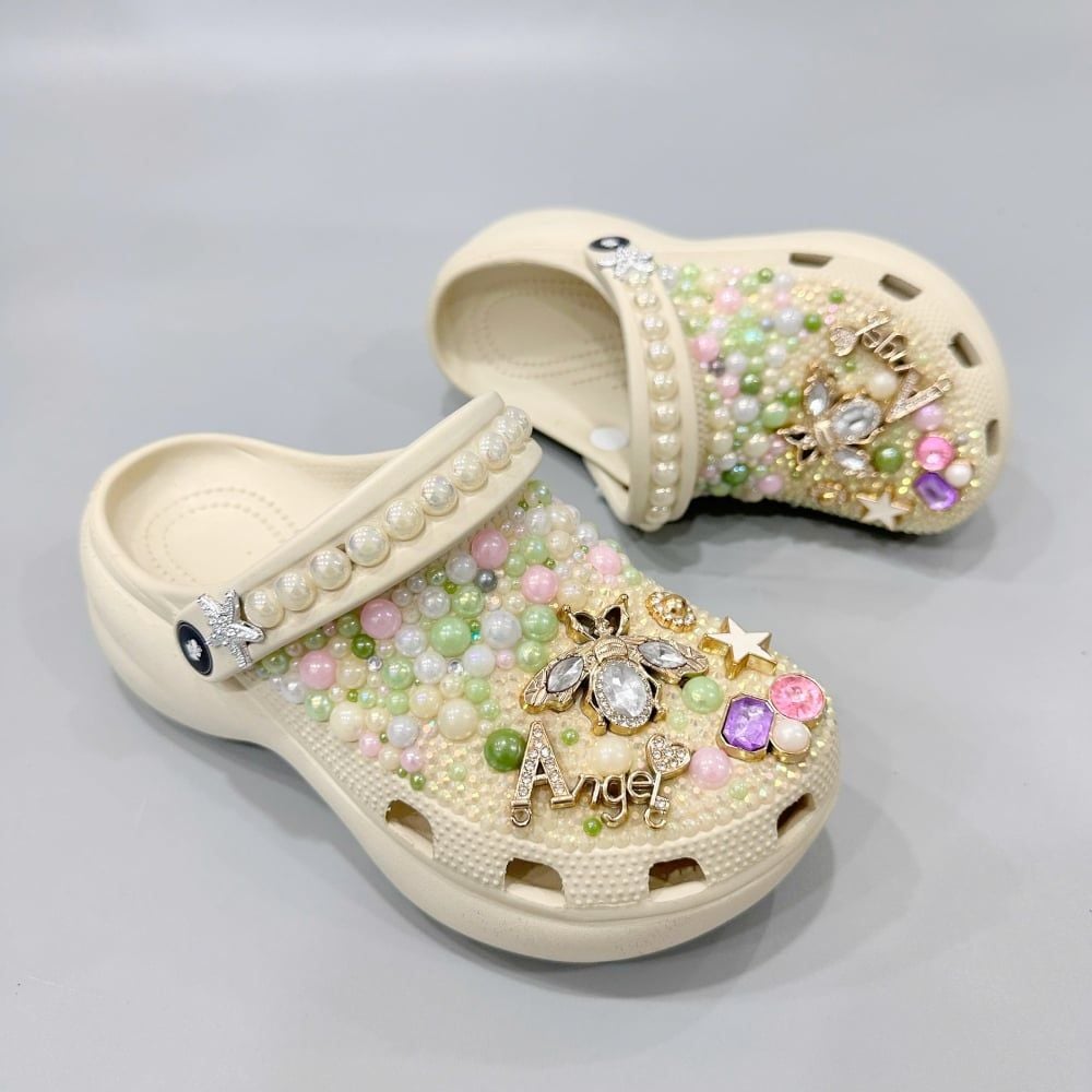  Dép sục Dinas platform đính đá thời trang hot trend nam nữ xuất khẩu 