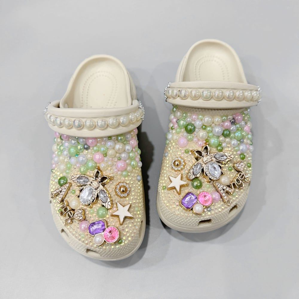  Dép sục Dinas platform đính đá thời trang hot trend nam nữ xuất khẩu 