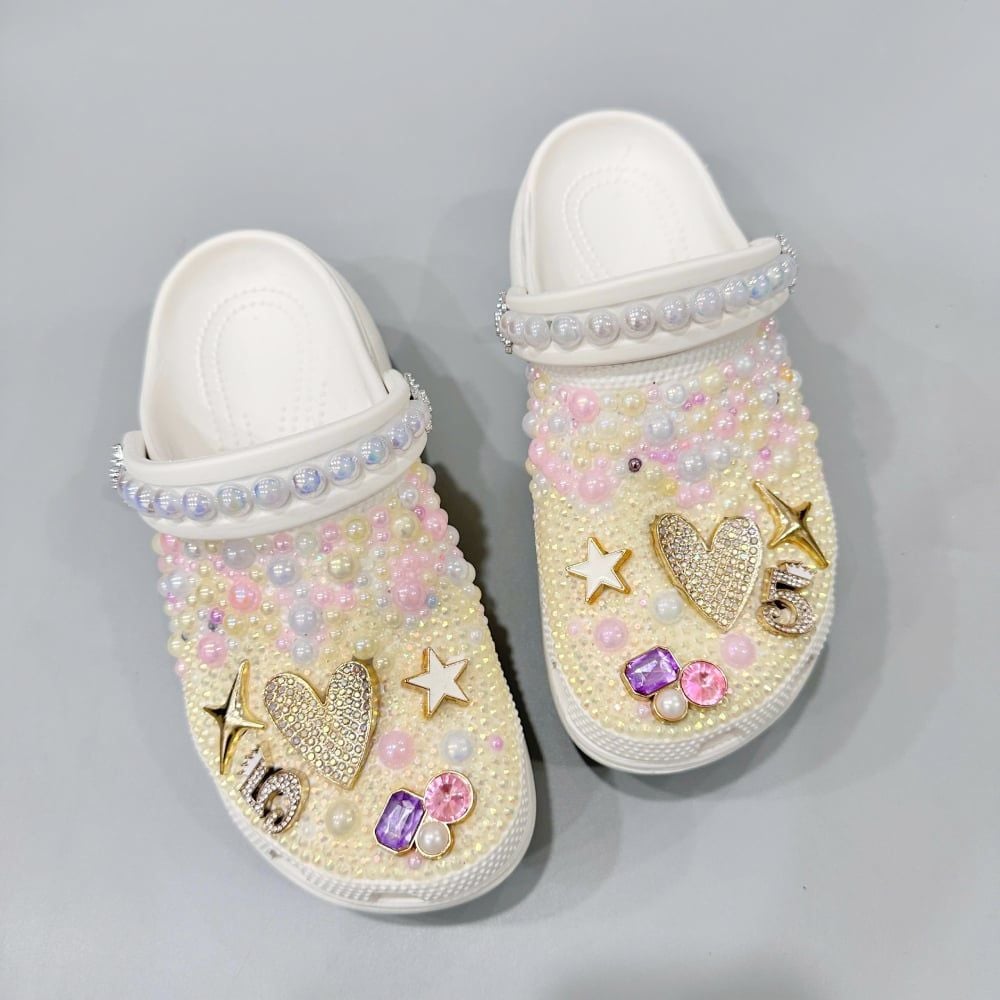  Dép sục Dinas platform đính đá thời trang hot trend nam nữ xuất khẩu 