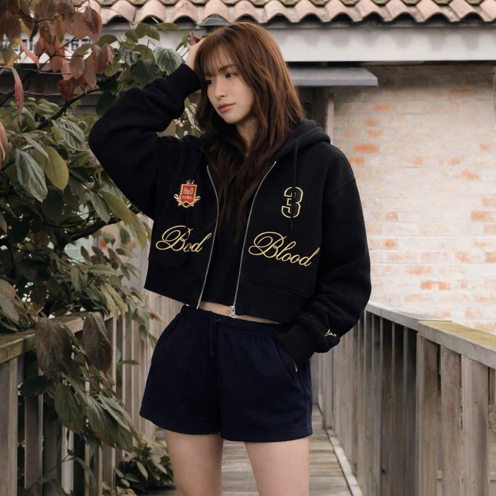  Áo khoác thêu nổi nữ 