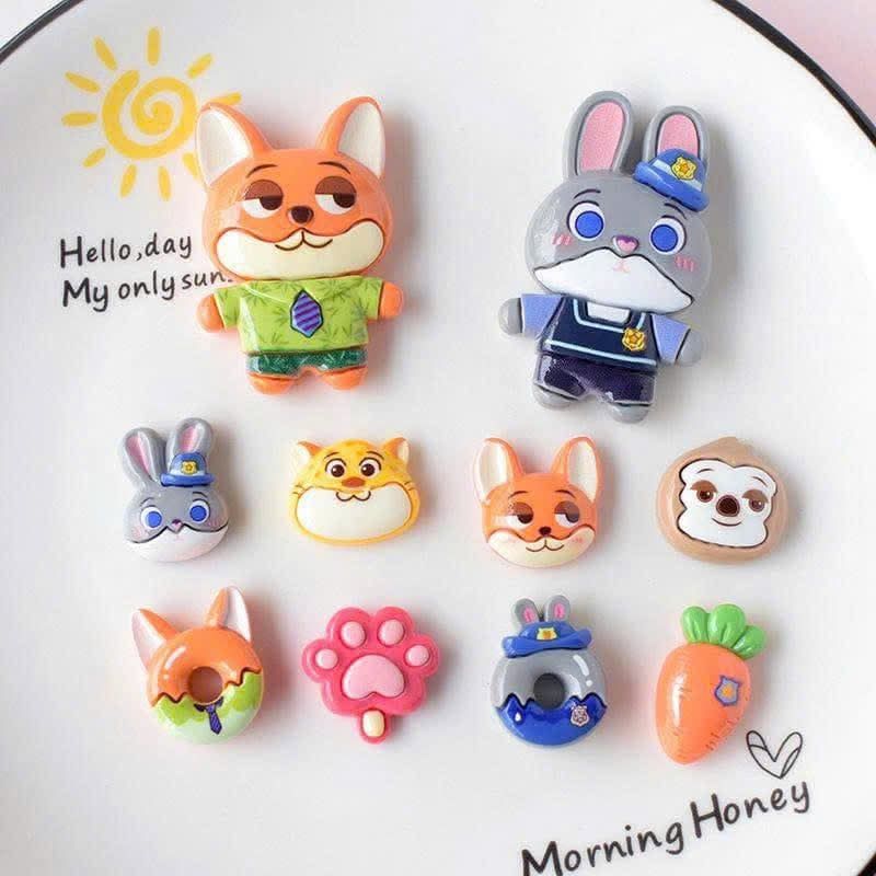  Jibbitz charm 3D đá chủ đề Zootopia 2 
