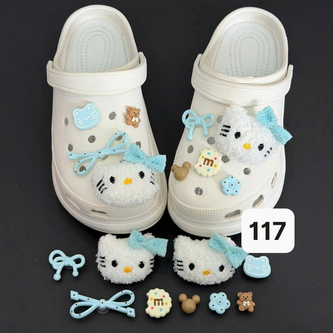  Set jibbitz charms sticker cute nhí nhảnh đa dạng gắn dép sục 