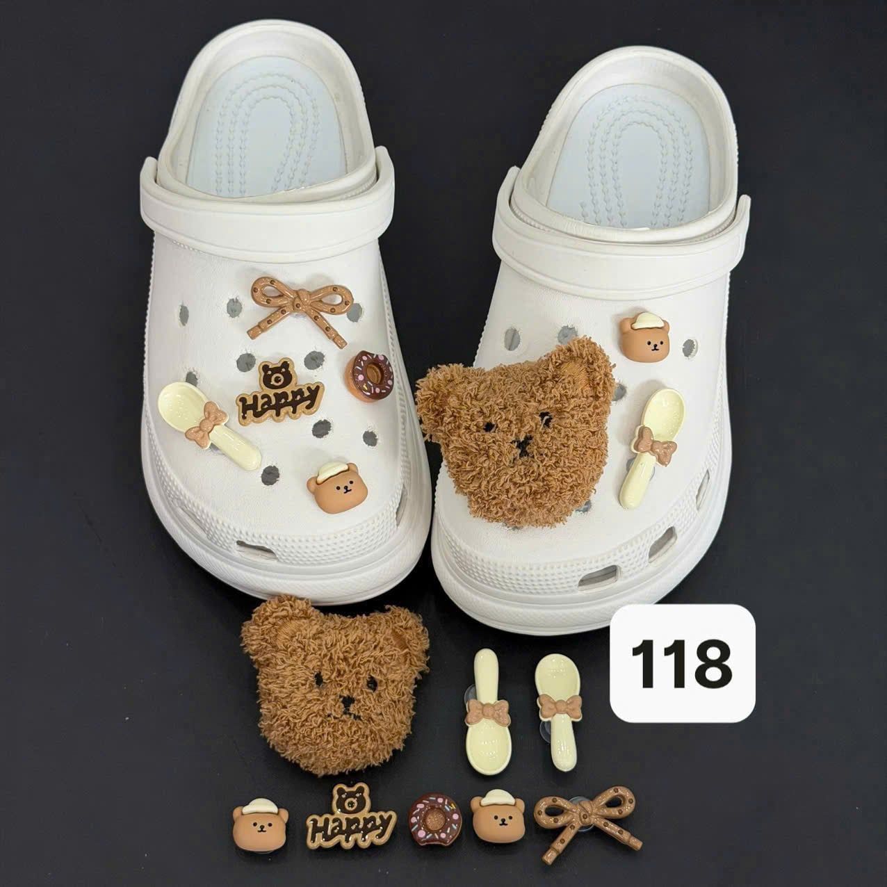  Set jibbitz charms sticker cute nhí nhảnh đa dạng gắn dép sục 