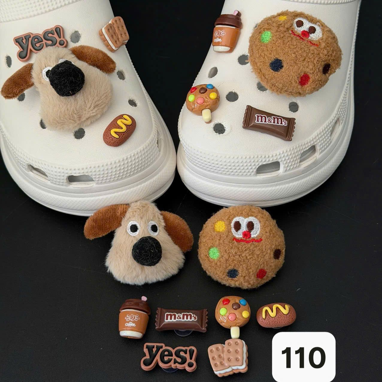  Set jibbitz charms sticker cute nhí nhảnh đa dạng gắn dép sục 