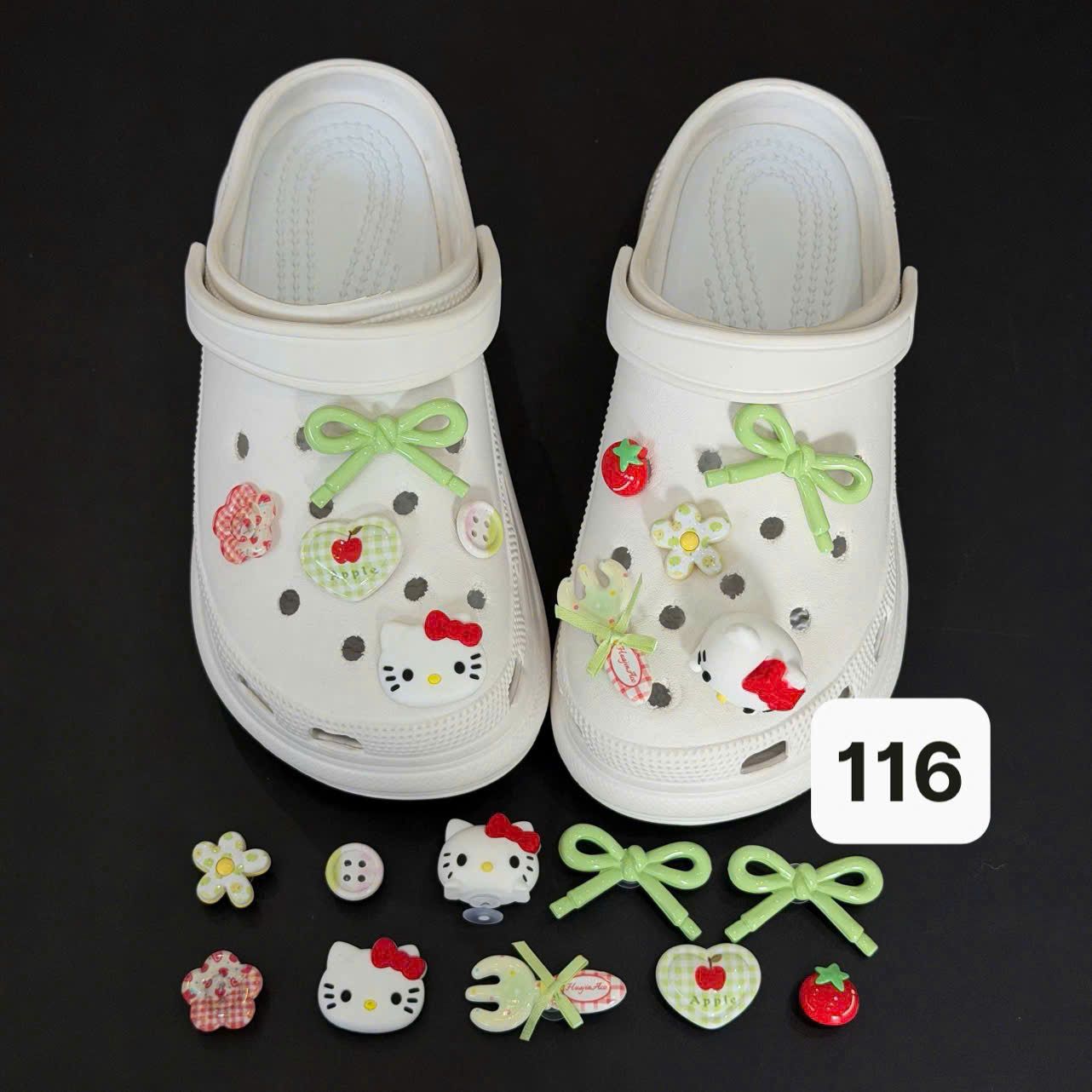  Set jibbitz charms sticker cute nhí nhảnh đa dạng gắn dép sục 