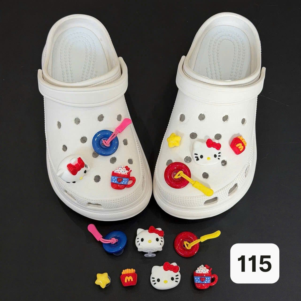  Set jibbitz charms sticker cute nhí nhảnh đa dạng gắn dép sục 