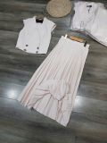  Set áo gile nữ, chân váy xếp li xịn 
