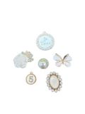  Set Jibbitz charms sticker kim loại trang trí gắn dép sục 
