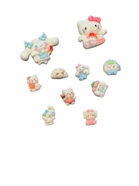  Set jibbitz charms sticker 3D nhựa cứng nhiều chủ đề dễ thương trang trí dép sục 
