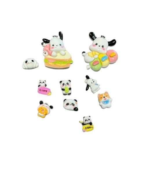  Set jibbitz charms sticker 3D nhựa cứng nhiều chủ đề dễ thương trang trí dép sục 