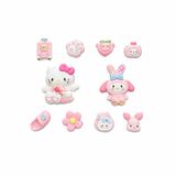  Set jibbitz charms sticker 3D nhựa cứng nhiều chủ đề dễ thương trang trí dép sục 