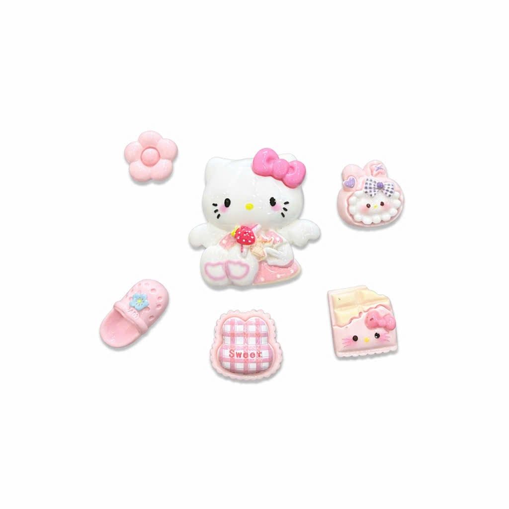  Set jibbitz charms sticker 3D nhựa cứng nhiều chủ đề dễ thương trang trí dép sục 