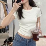  Áo thun nhún eo cao cấp nữ 