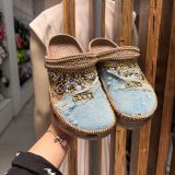  Dép sục Dinas Classic phối jean vintage đính đá thủ công nam nữ 
