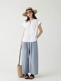  Áo kiểu thô suông xếp bèo nữ 