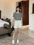  Áo thun tăm hàn kẻ sọc nữ 