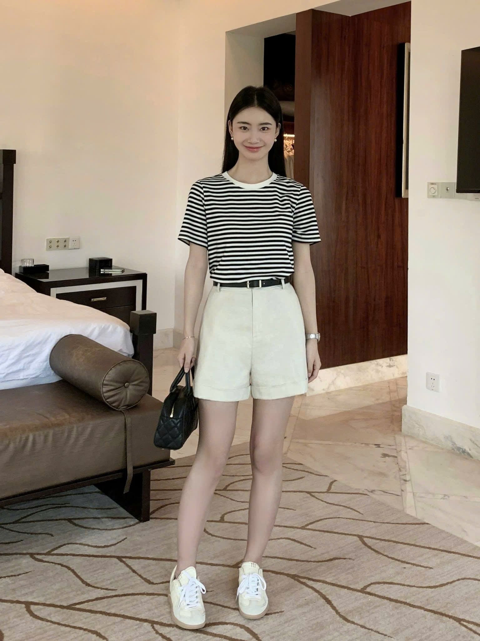  Áo thun tăm hàn kẻ sọc nữ 