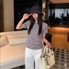 Áo thun tăm hàn kẻ sọc nữ