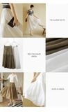  Chân váy midi thô tằm nữ 